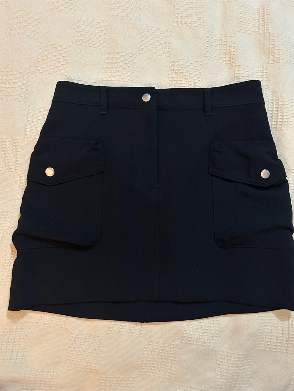 Wilfred Black Mini Skirt with Front Cargo Pockets size 4